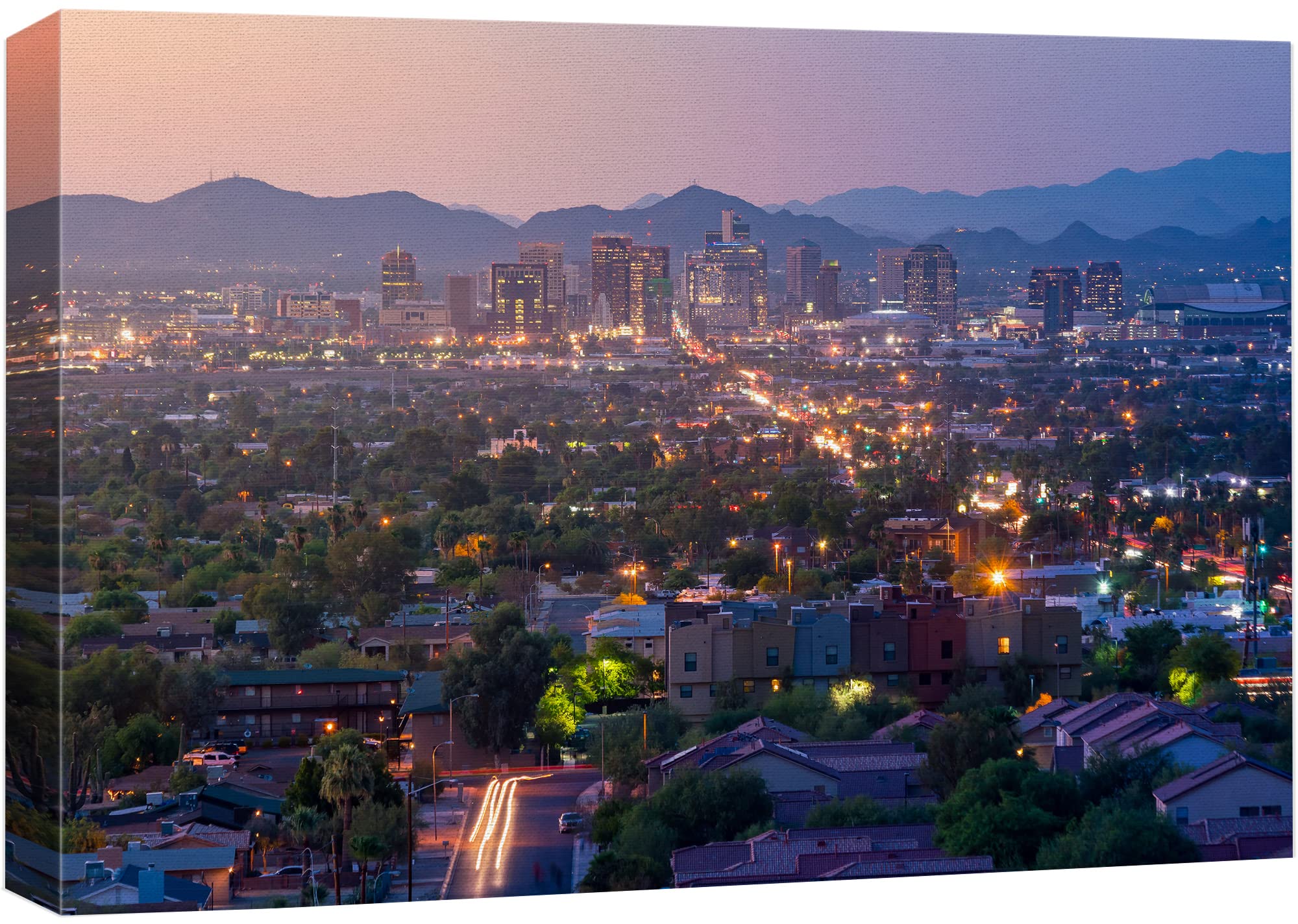 Amazon.com: wall26 Canvas Print Wall Art Aerial View of Downtown